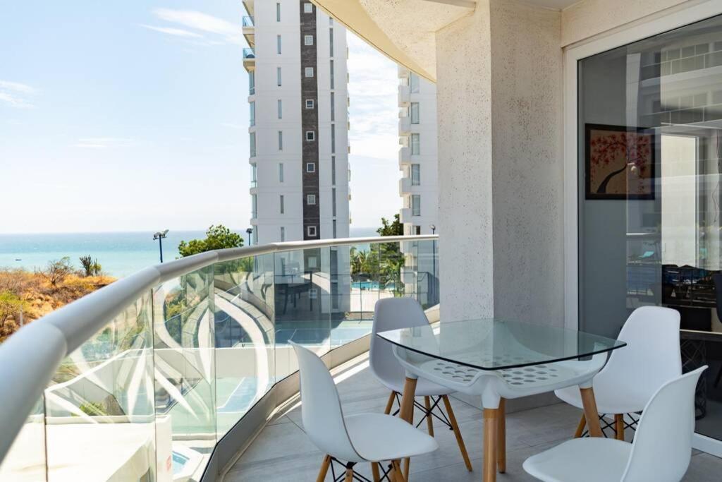 Lujoso y Cómodo Departamento con playa 2 piscinas cancha de tenis jacuzzi seguridad 24 horas Manta Exterior foto