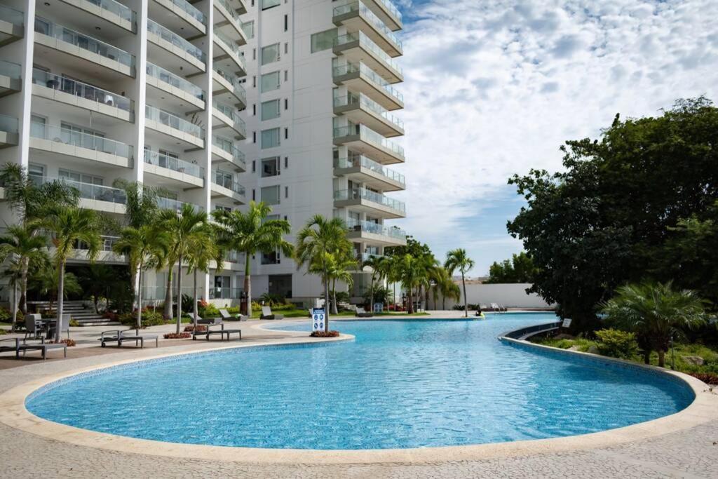Lujoso y Cómodo Departamento con playa 2 piscinas cancha de tenis jacuzzi seguridad 24 horas Manta Exterior foto