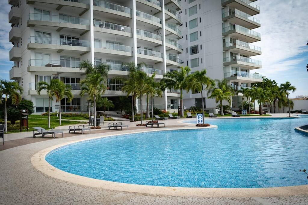 Lujoso y Cómodo Departamento con playa 2 piscinas cancha de tenis jacuzzi seguridad 24 horas Manta Exterior foto